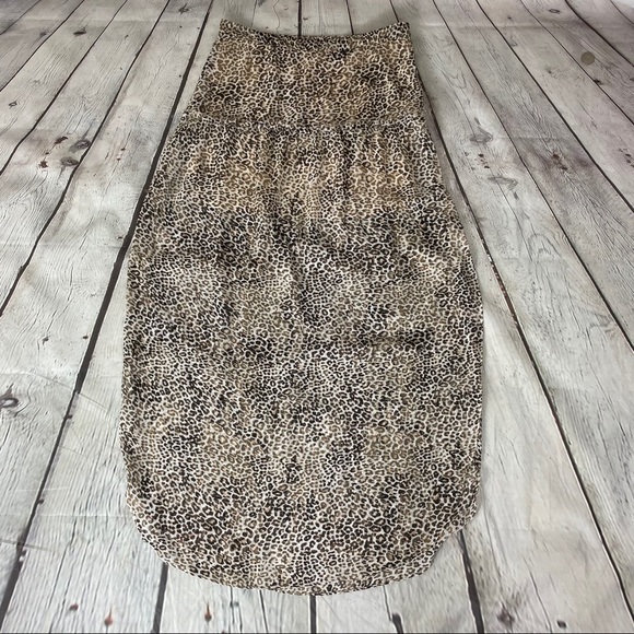 UO Ecote Leopard Animal Print Maxi Skirt Size 10 - Picture 11 of 15